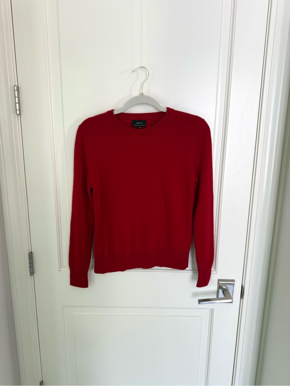 Quince Red Mongolian Cashmere Crewneck Sweater Women’s MEDIUM - Picture 5 of 10